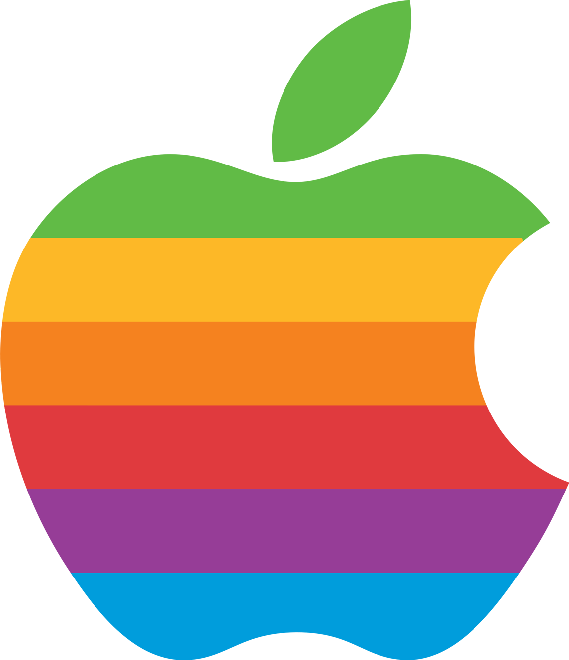 Apple rainbow icon.