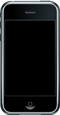 Apple iPhone from 2007 in colour black.